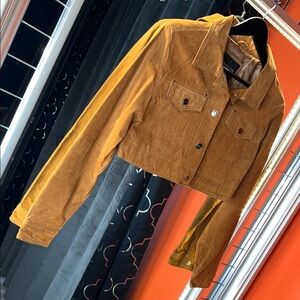 🍂 Golden Luxe: Neutral Zone Genuine Suede Cropped Jacket 🍯